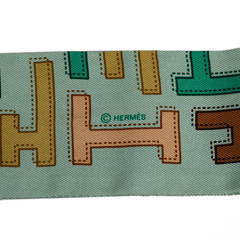 Hermes Twilly All-over Pattern Silk Scarf