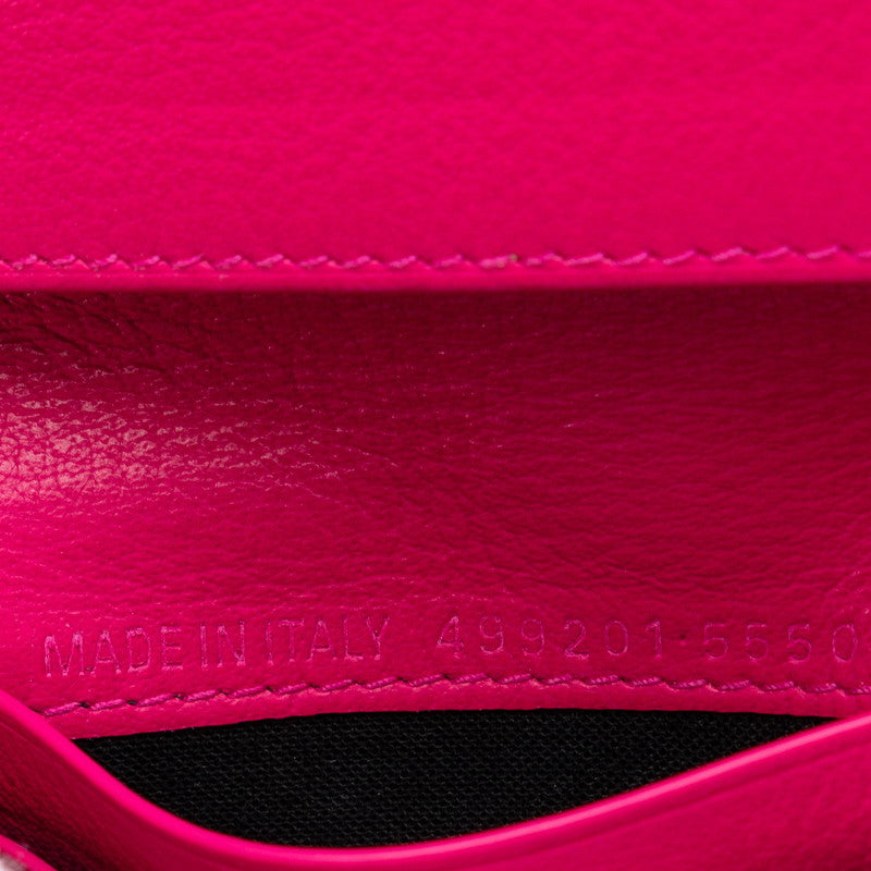 Balenciaga Pink Leather Card Case