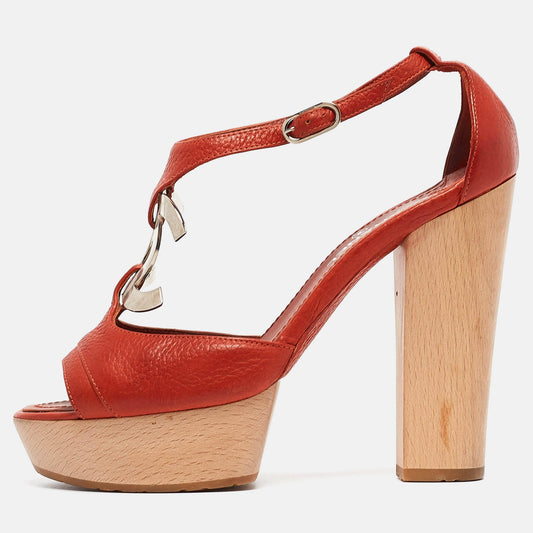 Chanel Vintage Wooden Platform Sandals