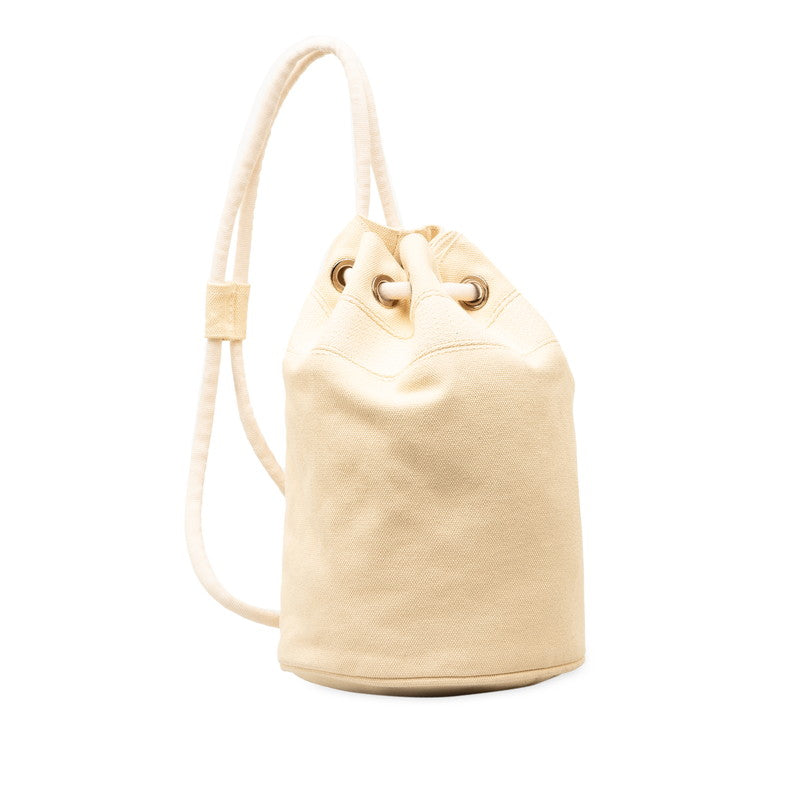 Hermes Ivory White Cotton Sac Marine Recife Mm Shoulder Bag