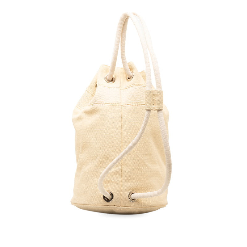 Hermes Ivory White Cotton Sac Marine Recife Mm Shoulder Bag