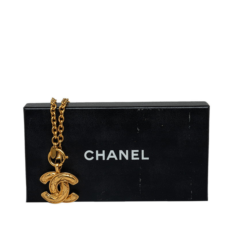 Chanel CC Matelasse Quilted Pendant Necklace