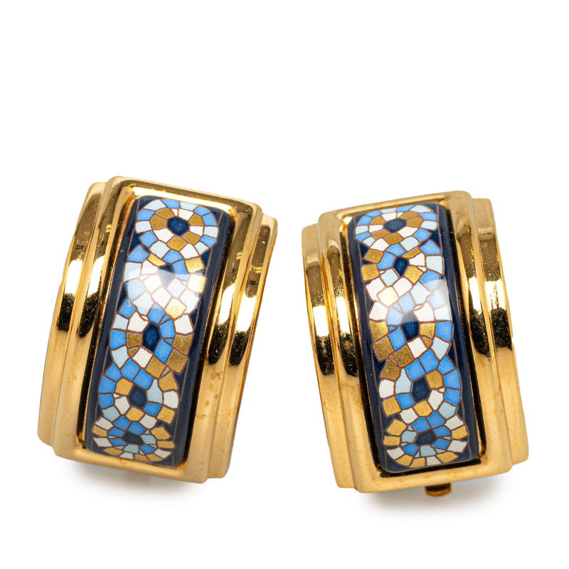 Hermes Emile Cloisonne Earrings