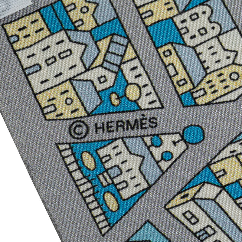 Hermes Twilly All-over Pattern Silk Scarf