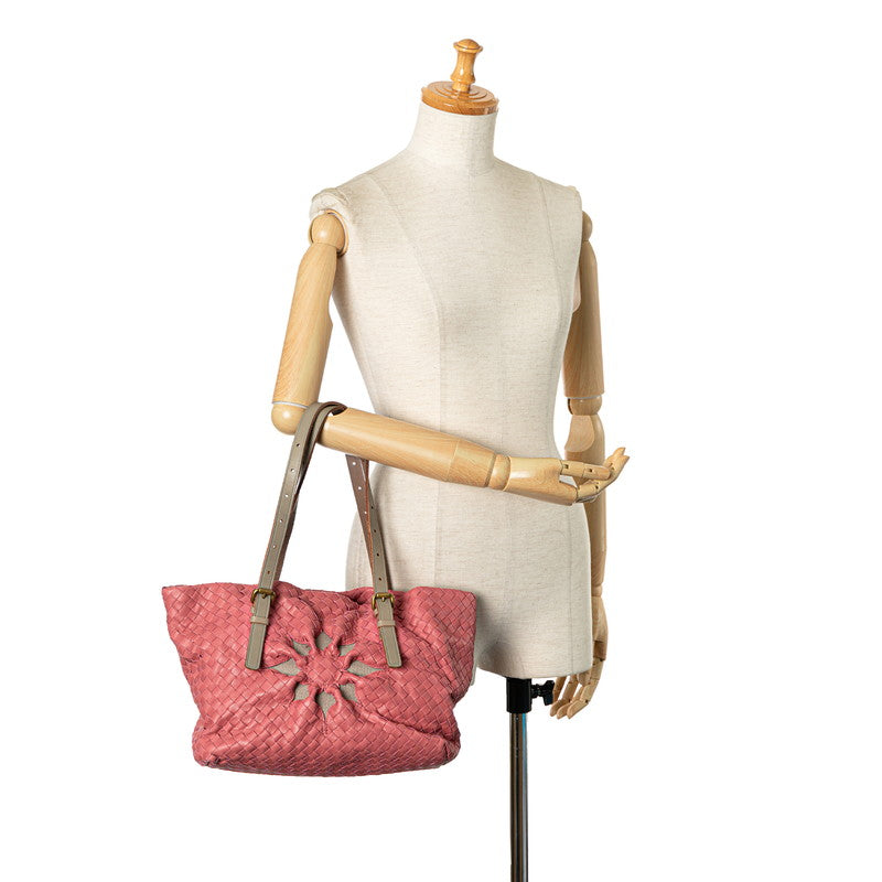 Bottega Veneta Intrecciato Marquise Flower Tote Bag