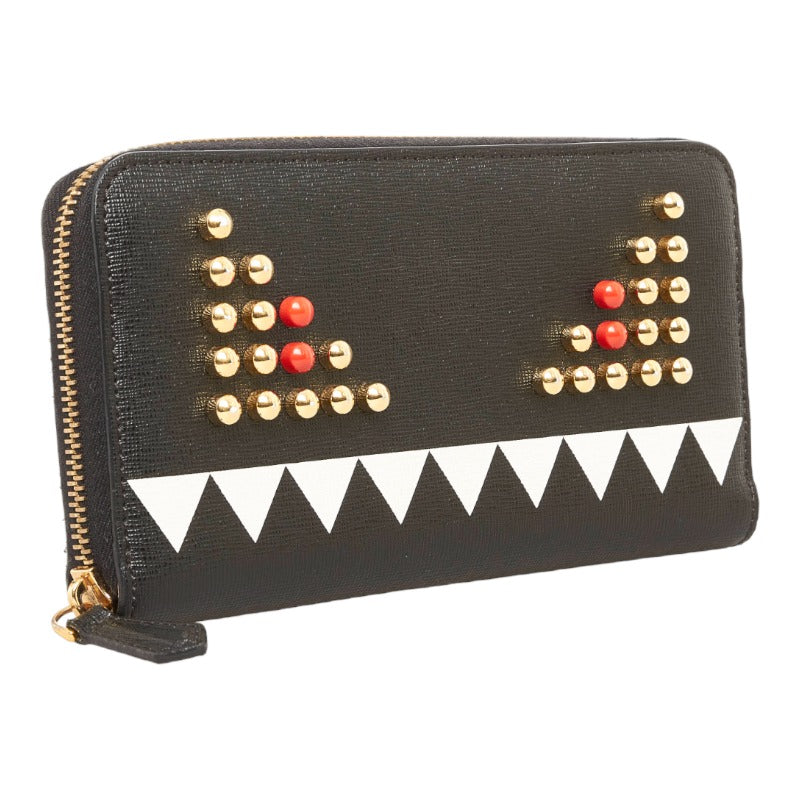 Fendi Monster Eyes Studded Long Wallet