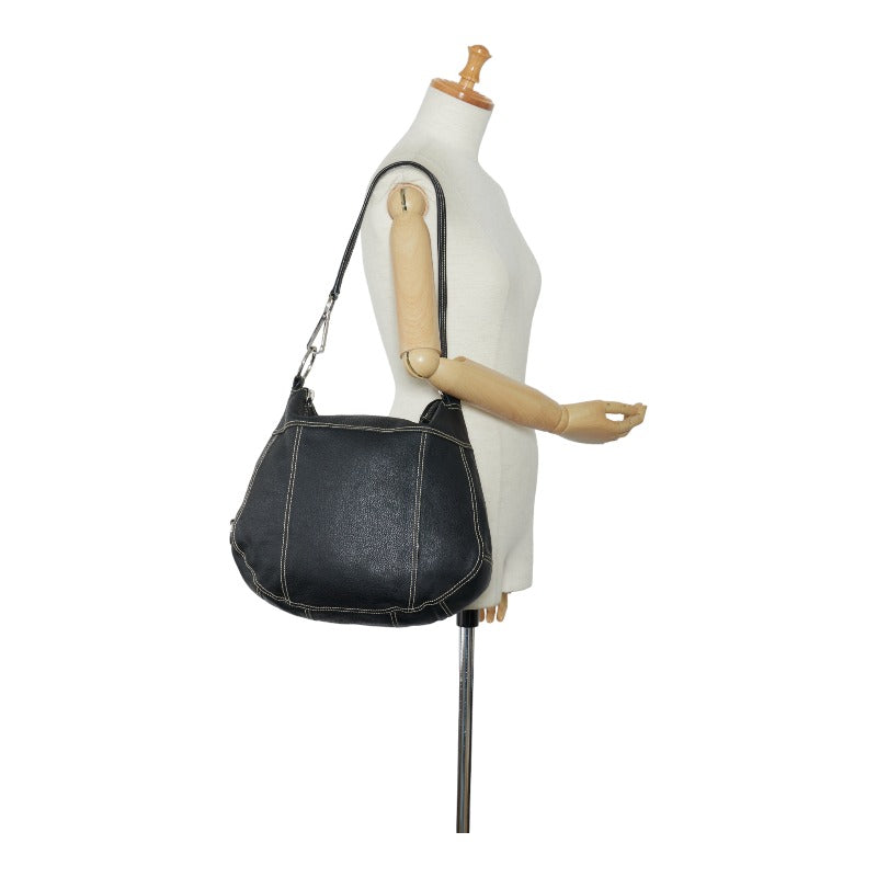 Prada One Shoulder Bag Black Leather