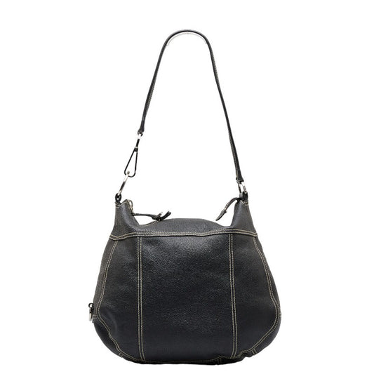 Prada One Shoulder Bag Black Leather