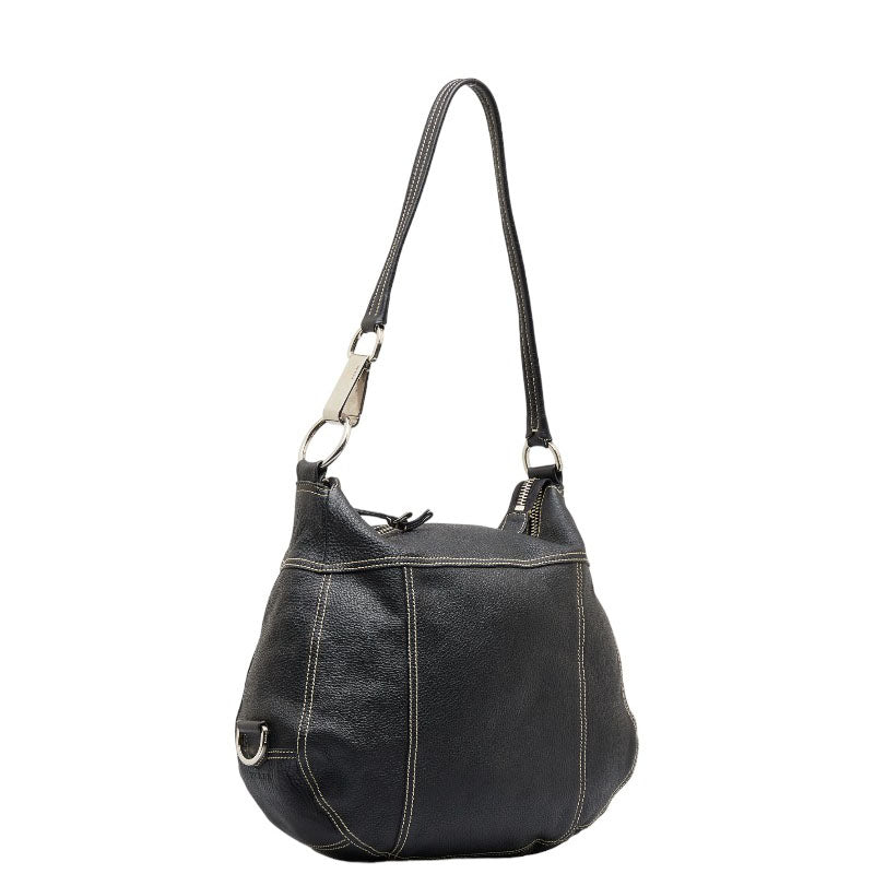 Prada One Shoulder Bag Black Leather