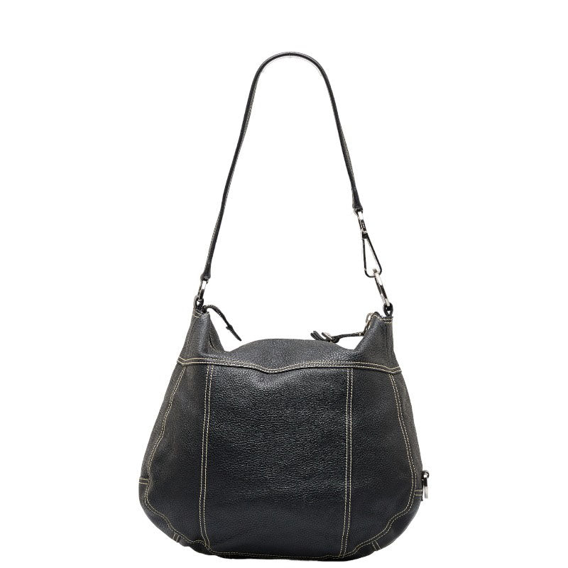 Prada One Shoulder Bag Black Leather