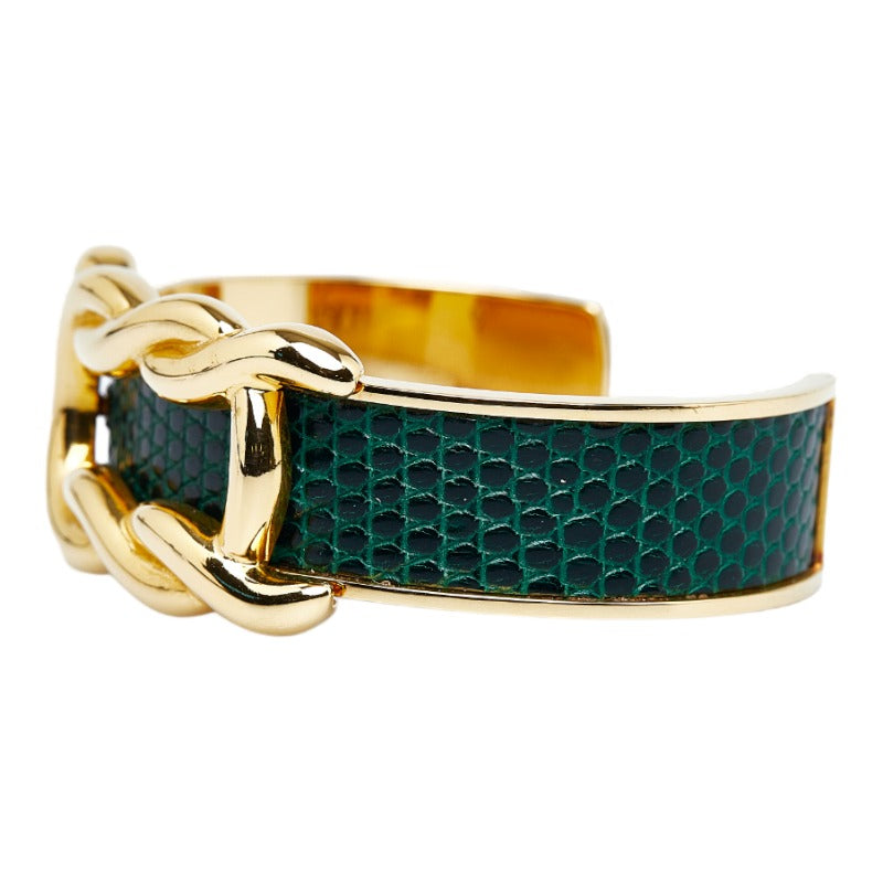 Hermès Lizard Interlocking Knot Cuff