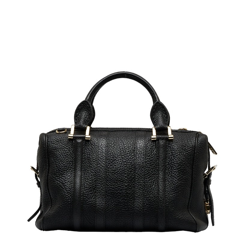 Burberry 2WAY Black Grain Calf Leather Handbag