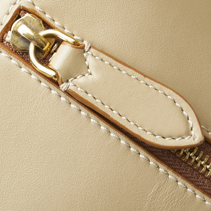 Burberry Beige Leather Handbag Clutch Bag