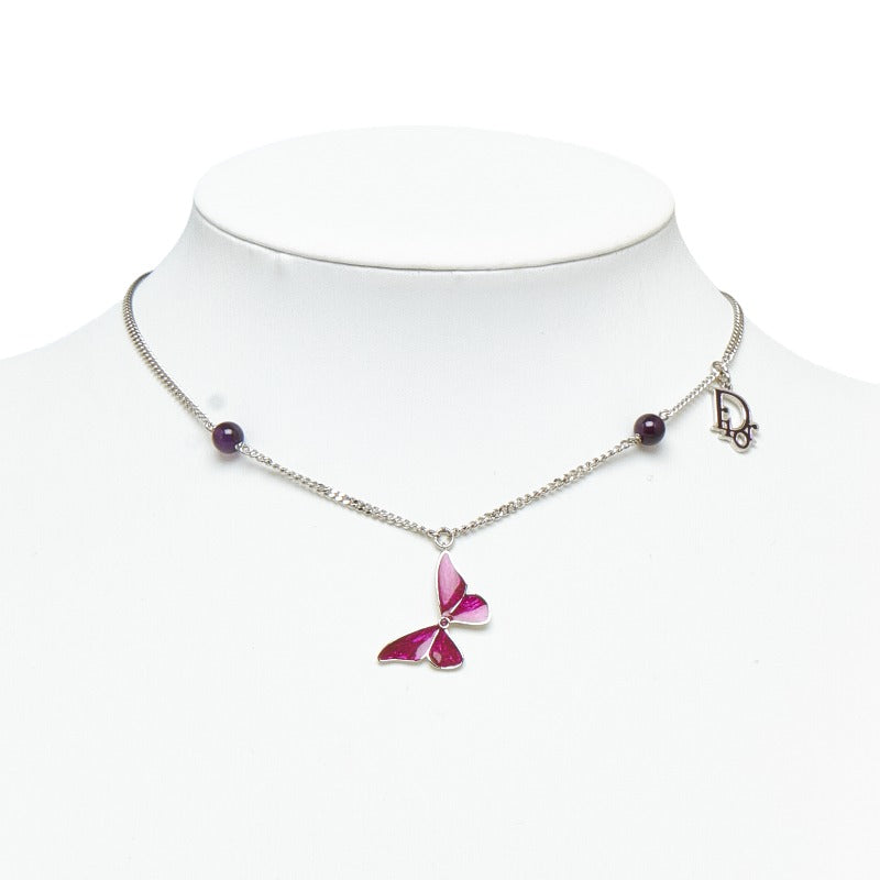 Dior Butterfly Logo Necklace