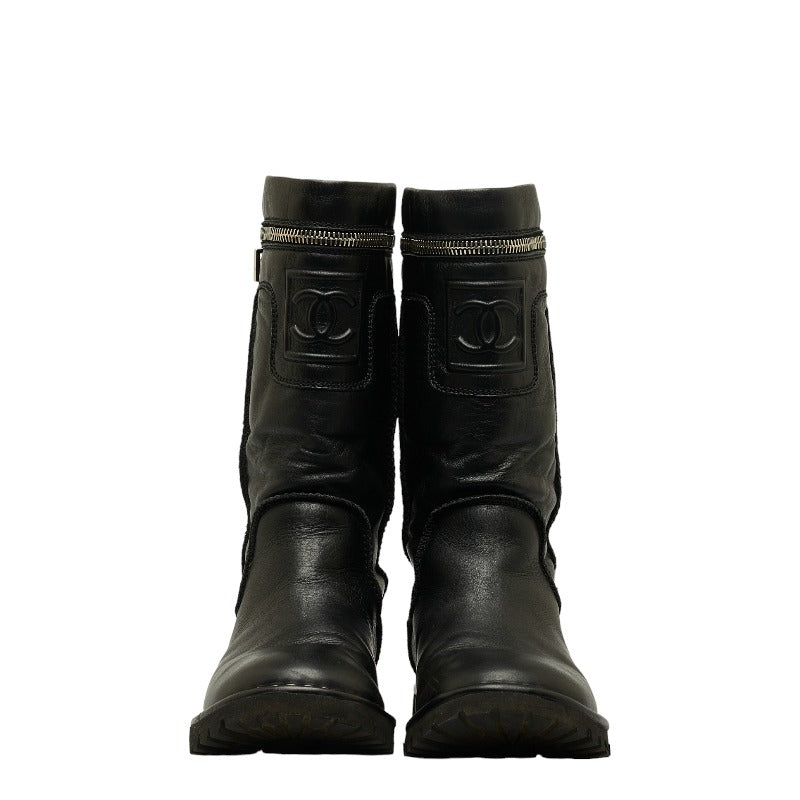 Chanel Coco Mark Engineer Boots