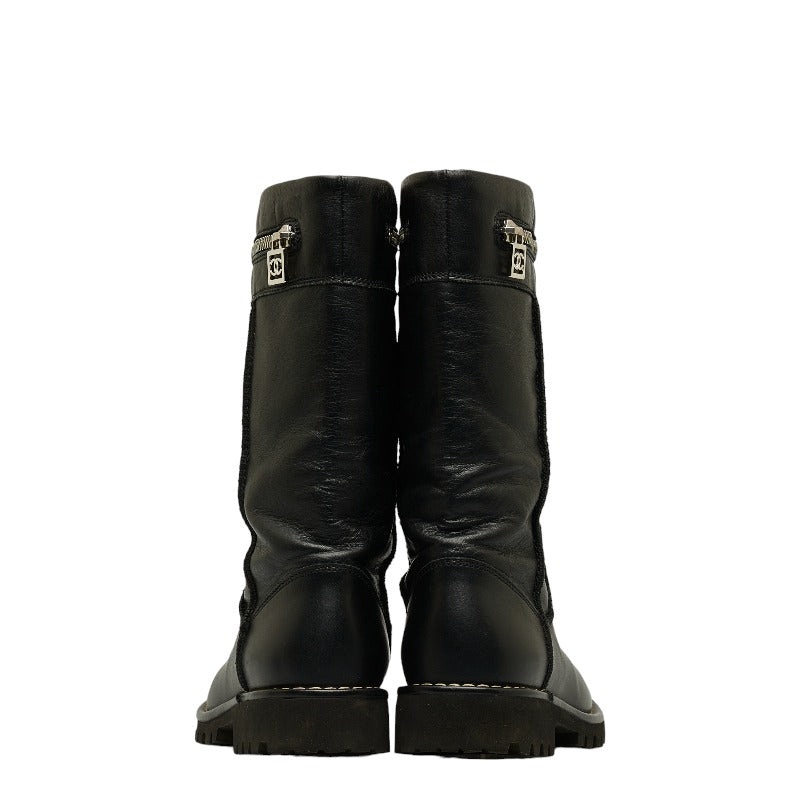 Chanel Coco Mark Engineer Boots