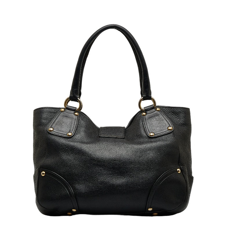 Prada Antic Vitello Daino Pushlock Handbag