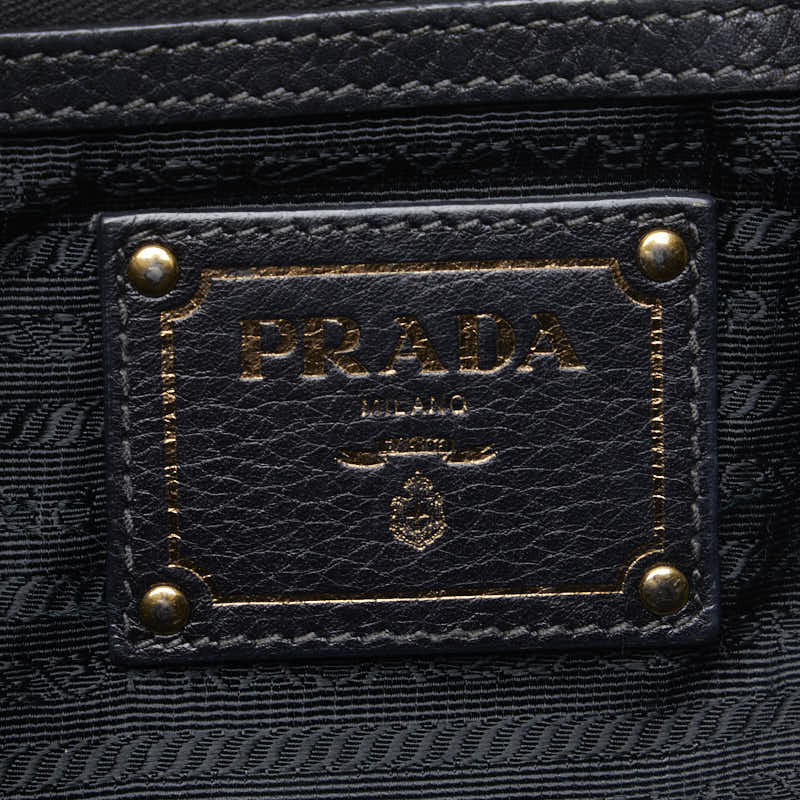 Prada Antic Vitello Daino Pushlock Handbag