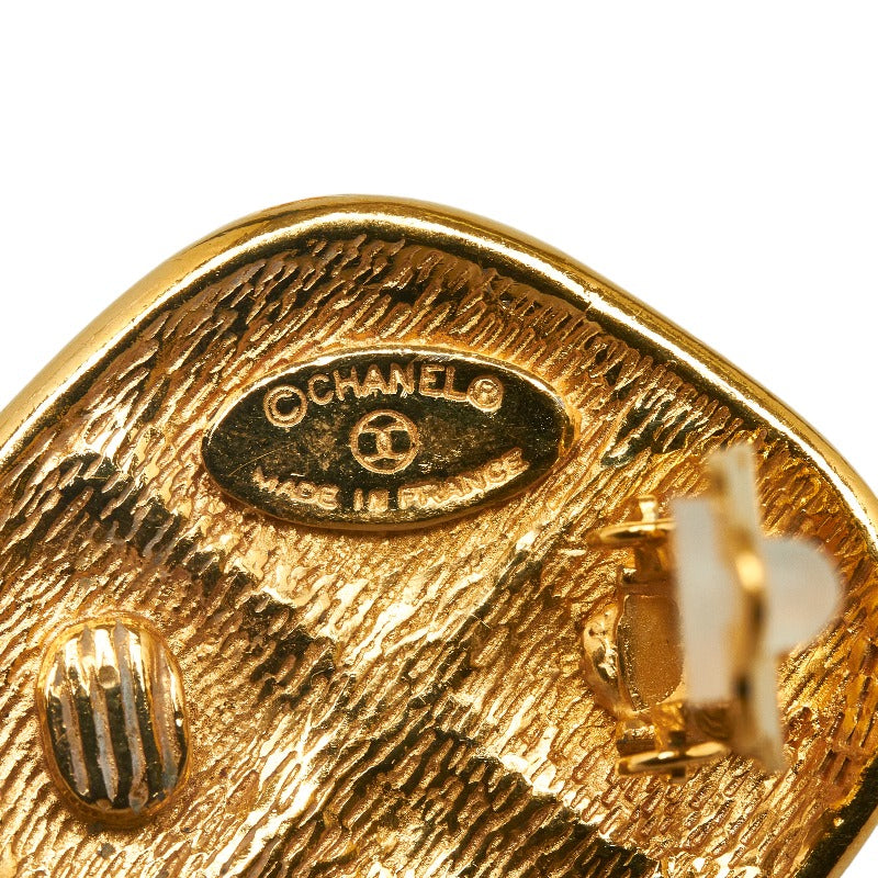 Chanel Matelasse Gold Plated Earrings