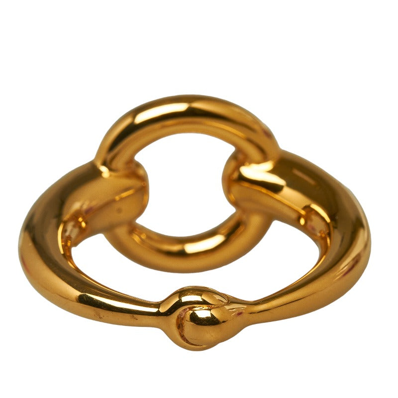 Hermes Gold Plated Scarf Ring