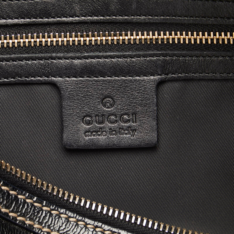 Gucci Dialux Britt Patent Leather Boston Bag