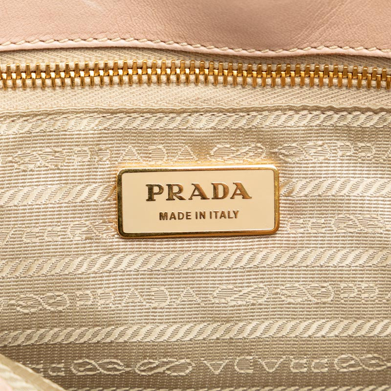 Prada Nappa Gauffré Pink Leather Shoulder Bag