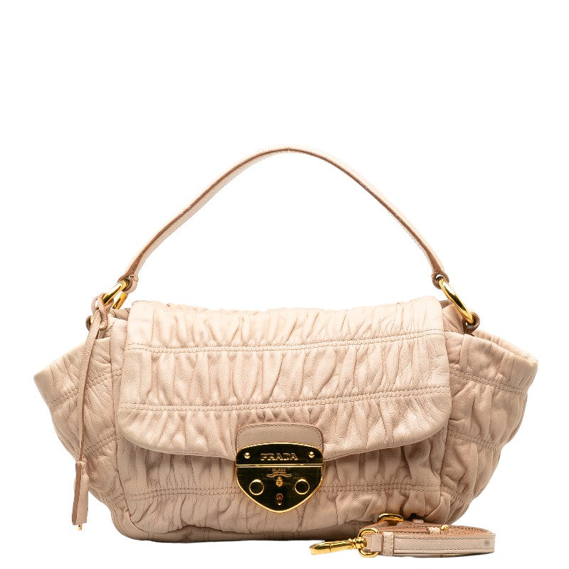 Prada Nappa Gauffré Pink Leather Shoulder Bag