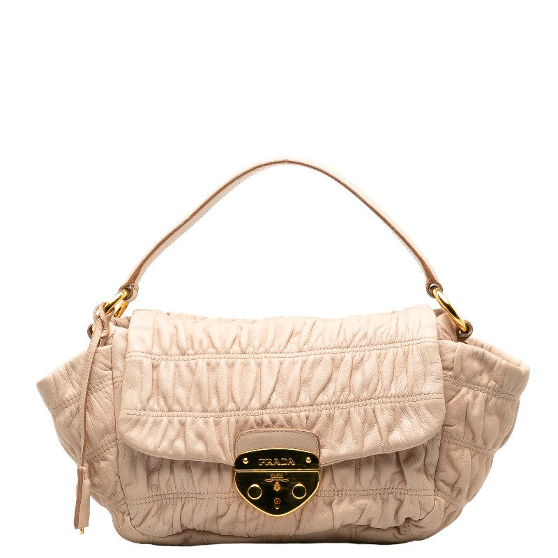 Prada Nappa Gauffré Pink Leather Shoulder Bag