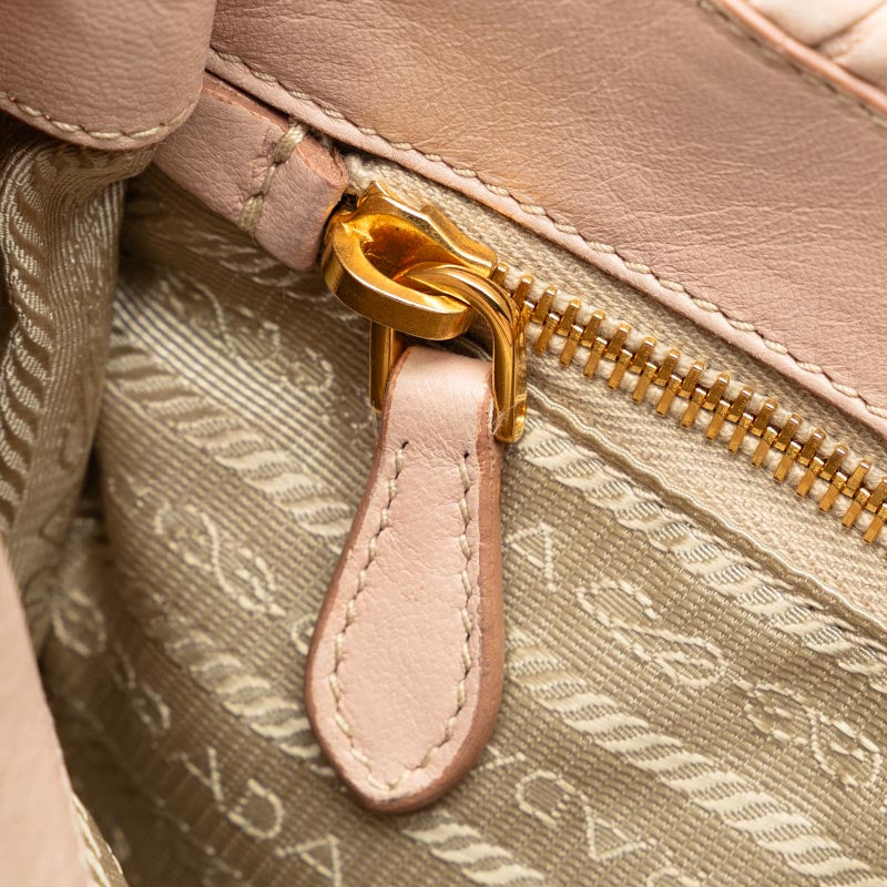 Prada Nappa Gauffré Pink Leather Shoulder Bag