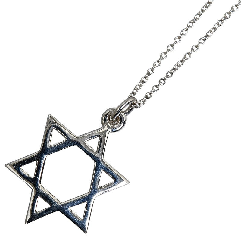 Tiffany & Co. 18K Star of David Pendant Necklace