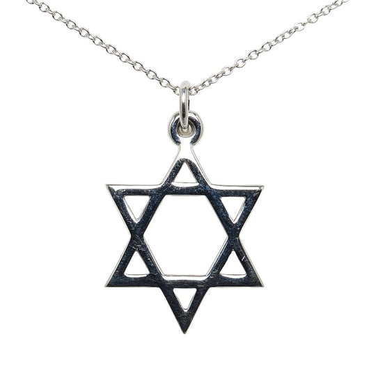 Tiffany & Co. 18K Star of David Pendant Necklace