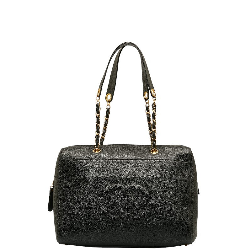 Chanel Caviar Skin Tote Bag Black