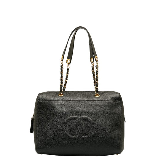 Chanel Caviar Skin Tote Bag Black