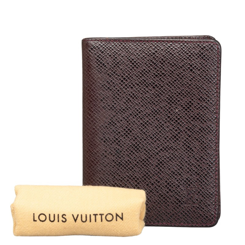 Louis Vuitton Taiga Porte 2 Carte Vertical Pass Case M30496 Brown Leather