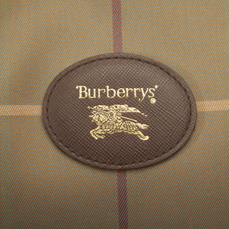 Burberry Checked Boston Bag