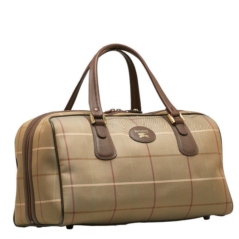 Burberry Checked Boston Bag