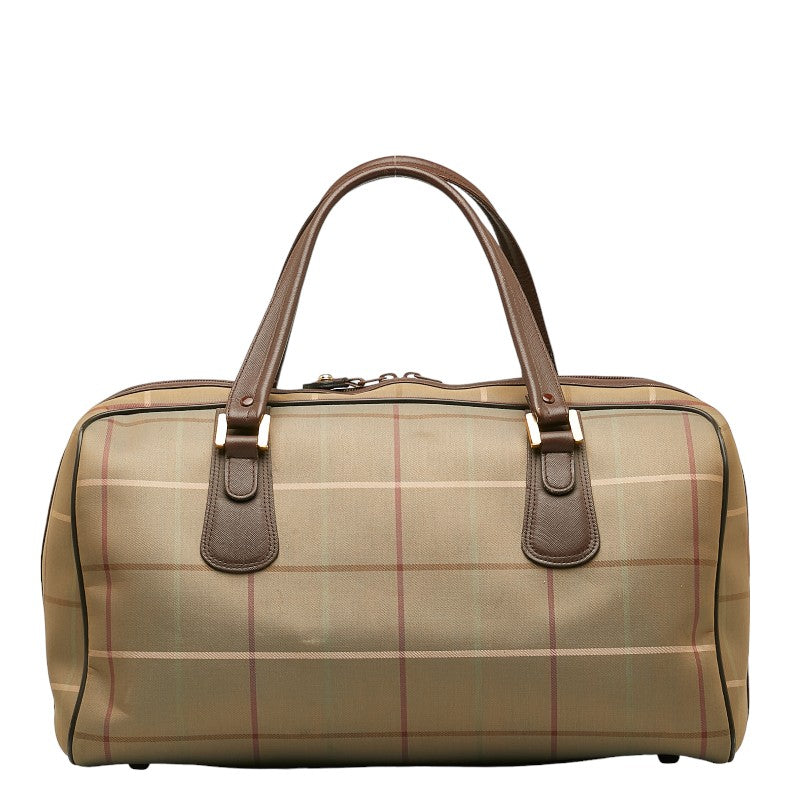 Burberry Checked Boston Bag