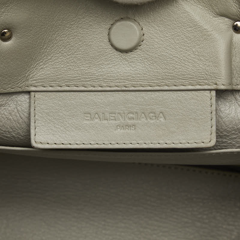 Balenciaga Paper Mini Handbag Shoulder Bag 2Way Gray Leather