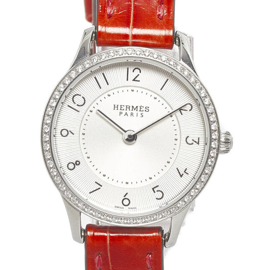 Hermes Slim de Diamond Bezel Watch