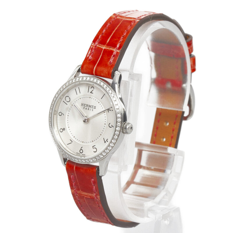 Hermes Slim de Diamond Bezel Watch