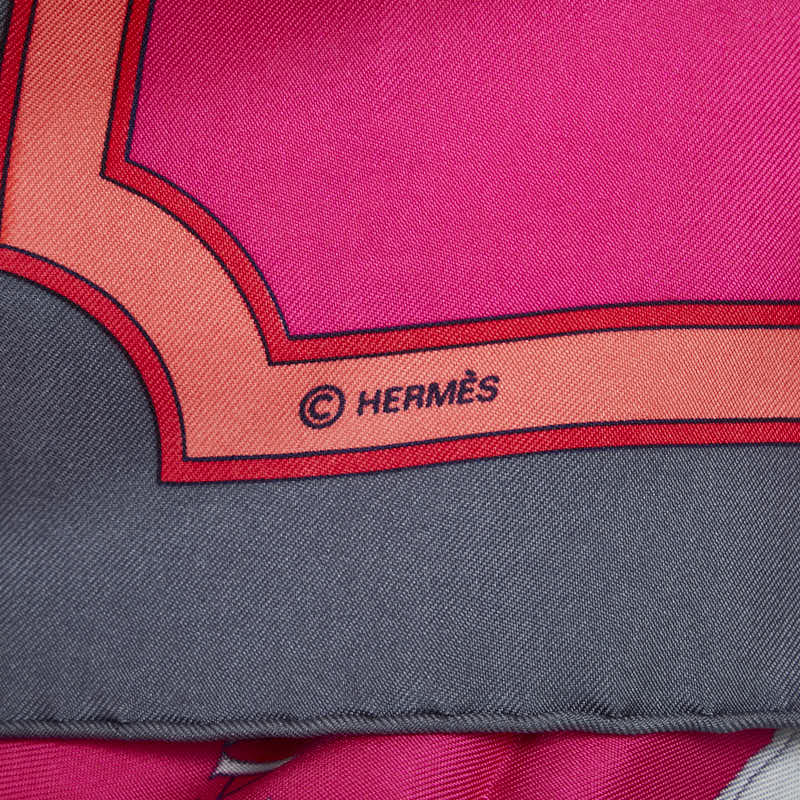 Hermes Carre 90 Carrousll Silk Scarf