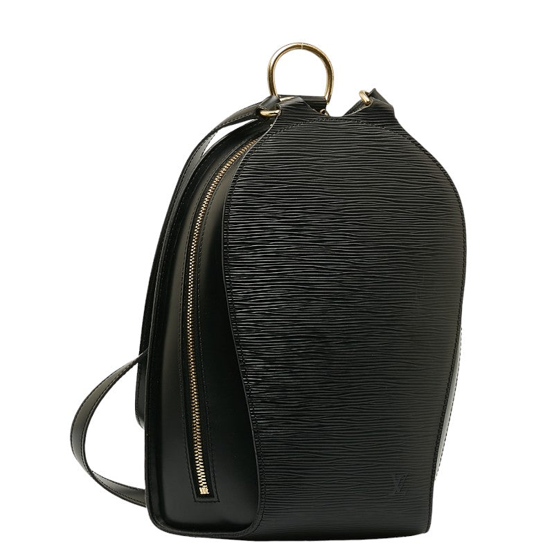 Louis Vuitton Noir Black Leather Epi Mabillon Backpack