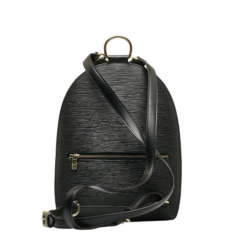 Louis Vuitton Noir Black Leather Epi Mabillon Backpack