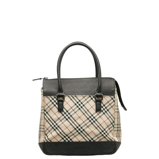 Burberry Nova Check Logo Stamped Handbag