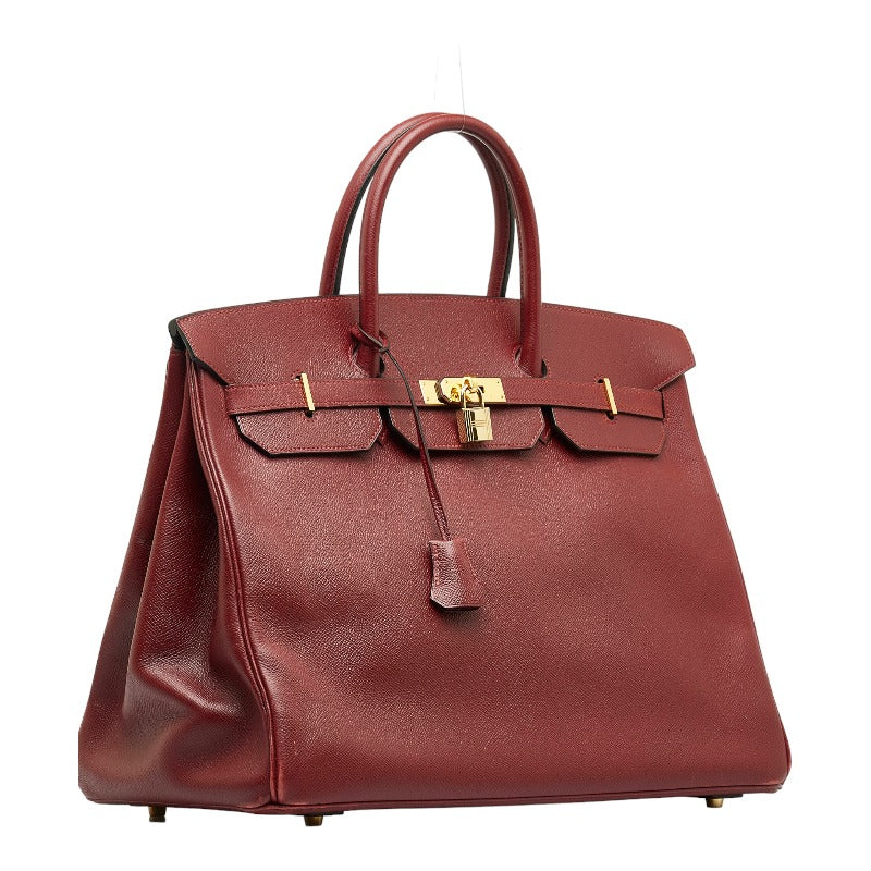 Hermes Birkin 40 Rouge Ashe Handbag