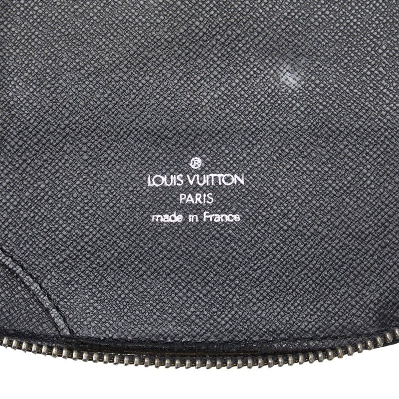 Louis Vuitton Black Leather Taiga Organizer Athol Long Wallet