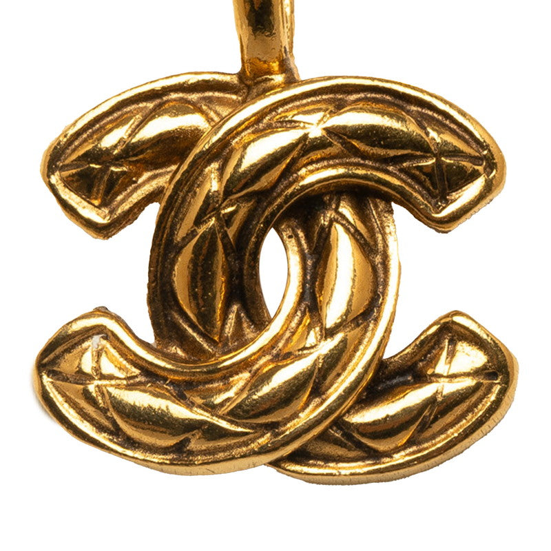 Chanel CC Matelasse Quilted Pendant Necklace