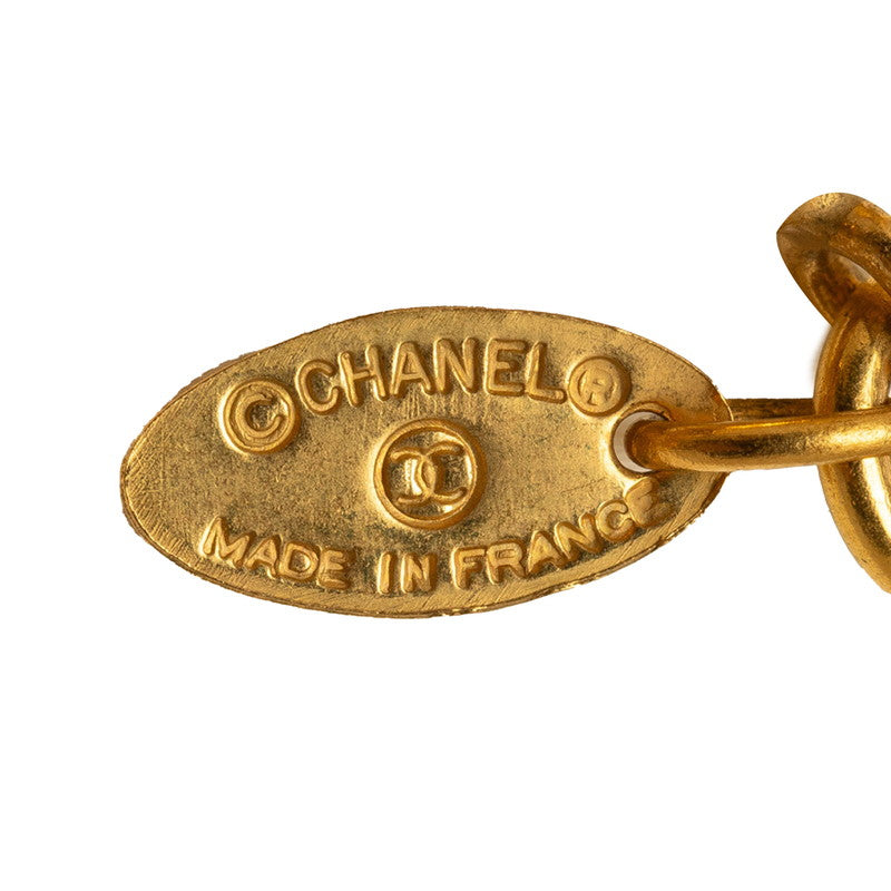 Chanel CC Matelasse Quilted Pendant Necklace