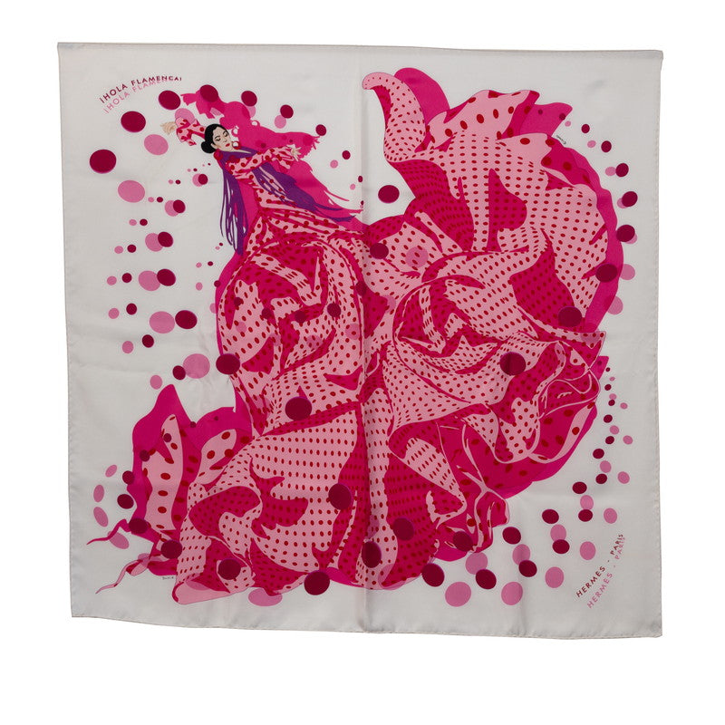 Hermes Carre 90 Ola Flamenca Silk Scarf