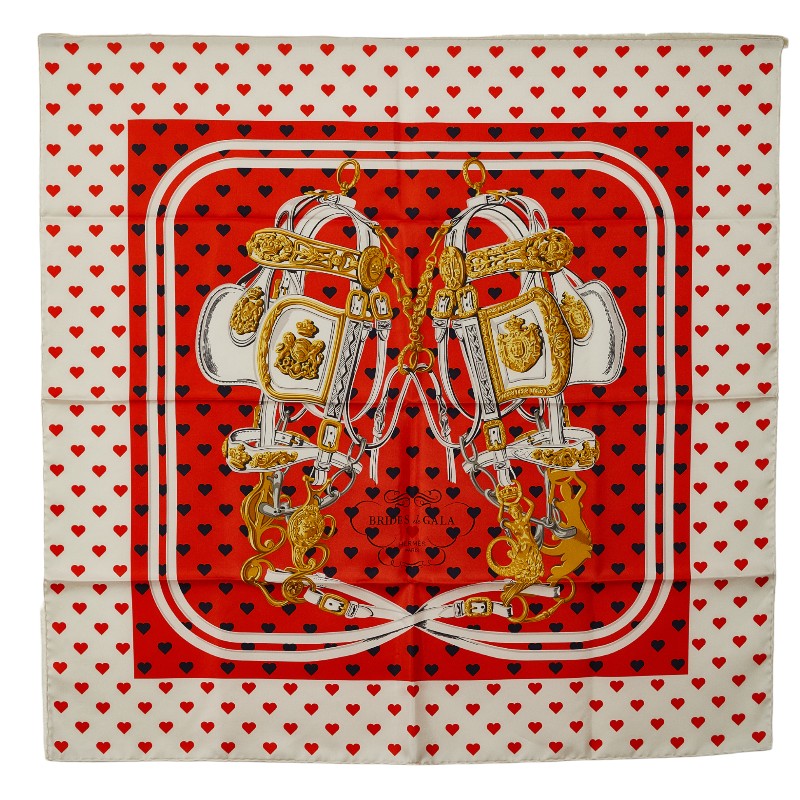 Hermes Carre 90 Brides De Gala Ceremony Bridle Silk Scarf